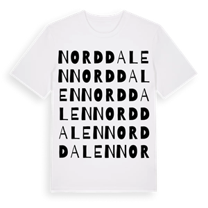Norddalen ordlek t-shirt – ekologisk bomull t-shirt från Pinshirt
