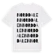 White t-shirt med Norddalen ordlek t-shirt