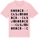 Pink Cotton t-shirt med Norder-Icksjö ordlek t-shirt