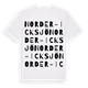 White t-shirt med Norder-Icksjö ordlek t-shirt