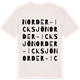 Vintage White t-shirt med Norder-Icksjö ordlek t-shirt