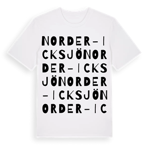 Norder-Icksjö ordlek t-shirt – ekologisk bomull t-shirt från Pinshirt