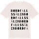 Vintage White t-shirt med Nordfallssälen ordlek t-shirt