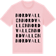 Pink Cotton t-shirt med Nordvallen ordlek t-shirt