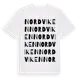 White t-shirt med Nordviken ordlek t-shirt