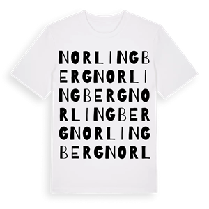 Norlingberg ordlek t-shirt – ekologisk bomull t-shirt från Pinshirt