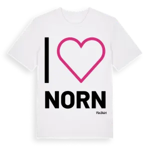 Jag älskar Norn t-shirt stort tryck – ekologisk bomull t-shirt från Pinshirt