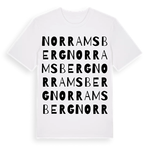 Norr Amsberg ordlek t-shirt – ekologisk bomull t-shirt från Pinshirt