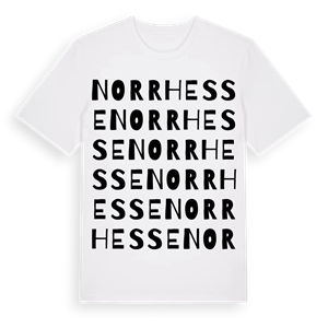 Norr Hesse ordlek t-shirt – ekologisk bomull t-shirt från Pinshirt