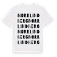 White t-shirt med Norr Lindberg ordlek t-shirt