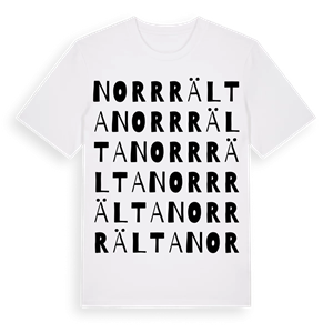 Norr Rälta ordlek t-shirt – ekologisk bomull t-shirt från Pinshirt