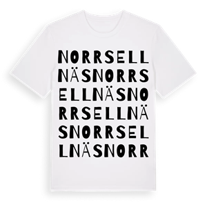 Norr Sellnäs ordlek t-shirt – ekologisk bomull t-shirt från Pinshirt