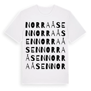 Norra Åsen ordlek t-shirt – ekologisk bomull t-shirt från Pinshirt