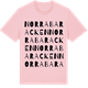 Pink Cotton t-shirt med Norra baracken ordlek t-shirt