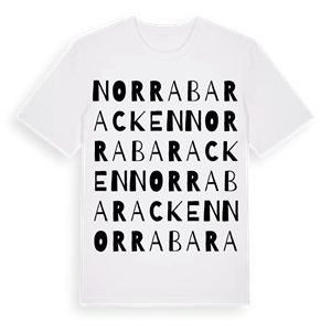 Norra baracken ordlek t-shirt – ekologisk bomull t-shirt från Pinshirt