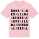 Pink Cotton t-shirt med Norra Barrvallkojan ordlek t-shirt