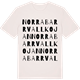Vintage White t-shirt med Norra Barrvallkojan ordlek t-shirt