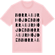Pink Cotton t-shirt med Norra Burhöjden ordlek t-shirt