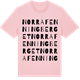 Pink Cotton t-shirt med Norra Fenningberget ordlek t-shirt