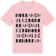 Pink Cotton t-shirt med Norra Hemulberg ordlek t-shirt
