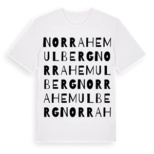 Norra Hemulberg ordlek t-shirt – ekologisk bomull t-shirt från Pinshirt