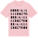 Pink Cotton t-shirt med Norra Kallberget ordlek t-shirt