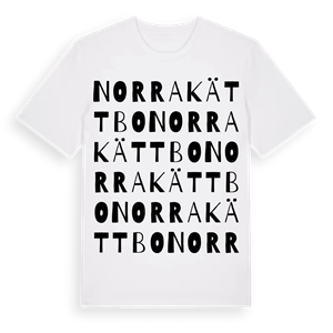 Norra Kättbo ordlek t-shirt – ekologisk bomull t-shirt från Pinshirt
