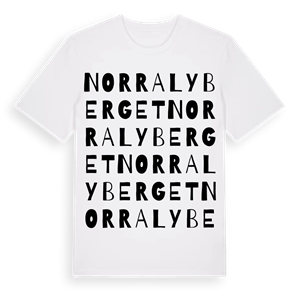 Norra Lyberget ordlek t-shirt – ekologisk bomull t-shirt från Pinshirt