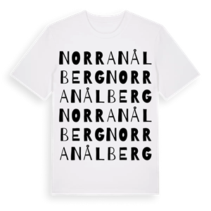 Norra Nålberg ordlek t-shirt – ekologisk bomull t-shirt från Pinshirt