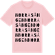 Pink Cotton t-shirt med Norra Sången ordlek t-shirt