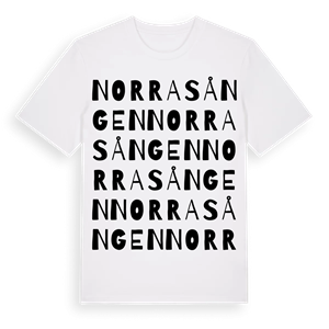 Norra Sången ordlek t-shirt – ekologisk bomull t-shirt från Pinshirt