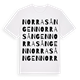 Norra Sången ordlek t-shirt