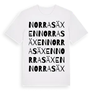 Norra Säxen ordlek t-shirt – ekologisk bomull t-shirt från Pinshirt