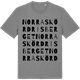 Mid Heather Gray t-shirt med Norra Skördrisberget ordlek t-shirt