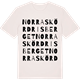 Vintage White t-shirt med Norra Skördrisberget ordlek t-shirt