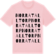Pink Cotton t-shirt med Norra Talltorp ordlek t-shirt