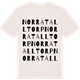 Vintage White t-shirt med Norra Talltorp ordlek t-shirt