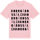 Pink Cotton t-shirt med Norrgårdssälen ordlek t-shirt