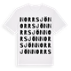 White t-shirt med Norrsjön ordlek t-shirt