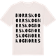 Vintage White t-shirt med Norrskog ordlek t-shirt