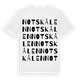 White t-shirt med Notskålen ordlek t-shirt