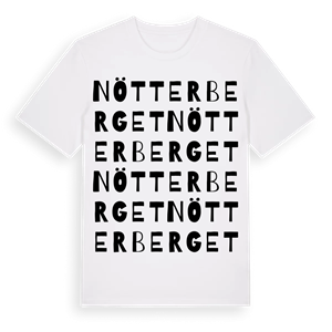 Nötterberget ordlek t-shirt – ekologisk bomull t-shirt från Pinshirt