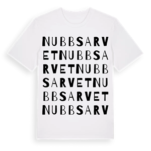 Nubbsarvet ordlek t-shirt – ekologisk bomull t-shirt från Pinshirt