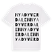 White t-shirt med Nya Dyverdalen ordlek t-shirt
