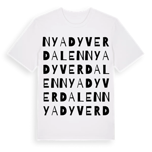 Nya Dyverdalen ordlek t-shirt – ekologisk bomull t-shirt från Pinshirt