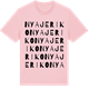 Pink Cotton t-shirt med Nya Jeriko ordlek t-shirt