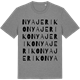 Mid Heather Gray t-shirt med Nya Jeriko ordlek t-shirt