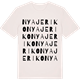 Vintage White t-shirt med Nya Jeriko ordlek t-shirt