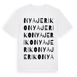 Nya Jeriko ordlek t-shirt – ekologisk bomull t-shirt från Pinshirt