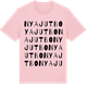 Pink Cotton t-shirt med Nya Jutbo ordlek t-shirt